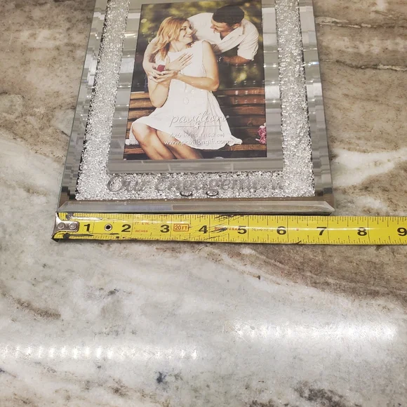 Our Engagement Rhinestones Picture Frame 5x7 - Picture 8 of 8